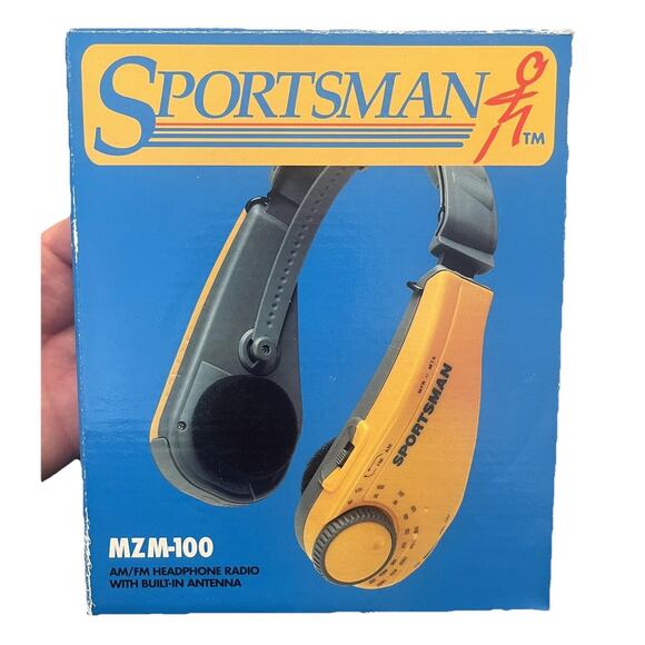 Sportsman Other - Vintage SPORTSMAN AM/FM Stereo HEADPHONES Radio MZM-100 Yellow NEW!